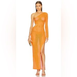 Revolve X Michael Costello Orange knit dress